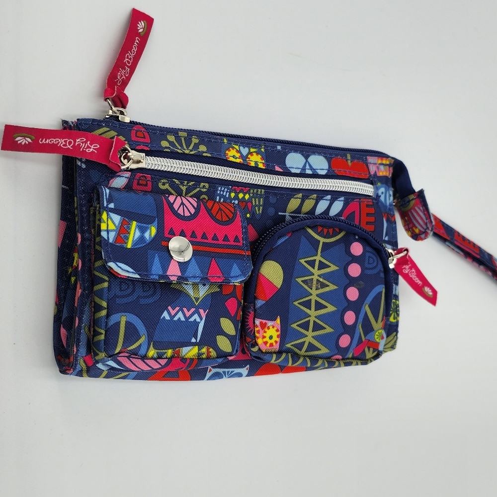 Lily Bloom colorful wristlet